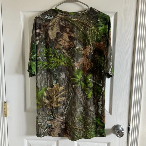 Men’s Mossy Oak No Fly Zone Tech Camo Short Sleeved Shirt Size Medium - Picture 2 of 6